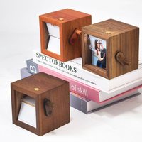 Nouvelle machine à photos et albums animés lumineuse en bois, personnalisée, à manivelle, pour retournement de pages, en boîte en bois, pour l'exportation