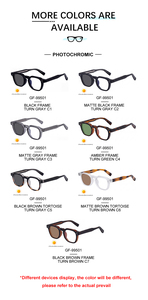 Lunettes de soleil photochromiques anti-lumière bleue UV400 Partagas Retro Designer avec logo personnalisé sur la monture pour hommes et femmes - Product Image 6