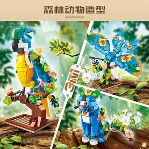 Fangcheng 1051 Triple Change Parrot Butterfly Cat <b>Building</b> <b>Block</b> Toy 3 in 1 Creative Gift for Kids Ages 8 13 - Product Image 4