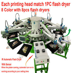 Machine d'impression sérigraphique automatique pour t-shirts, 8 couleurs, vente en gros - Product Image 3