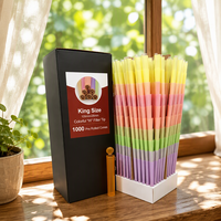 Tubes à cigarettes artisanaux en papier de pâte de bois carrés, marque privée OEM, jetables, design simple, personnalisables pour la vente en gros