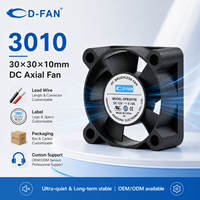 Ventilateur de refroidissement étanche 30 mm 12 V 30x30x10 9500 tr/min 5 V sans balais DC pour le refroidissement des cartes graphiques