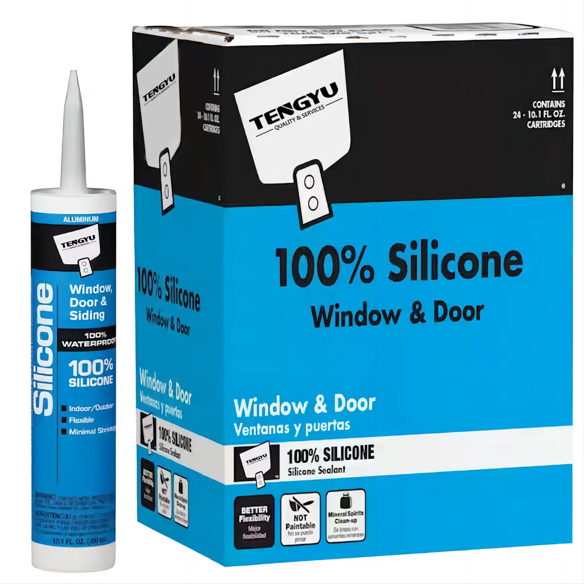 Factory direct coloured waterproof mildew proof weather resistance acetic silicone sealant for window