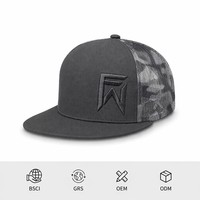 Casquette de baseball Y2K personnalisée avec logo 3D en relief, broderie camouflage, casquette trucker 5 panneaux, casquette snapback en maille, haute performance, qualité supérieure