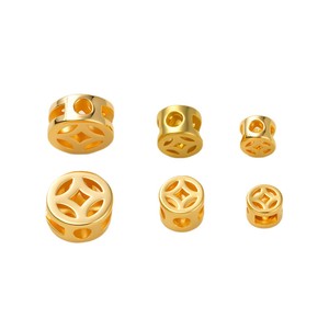 <b>Copper</b> Coin Spacer Beads Gold Plated Round With Hole For <b>Bracelet</b> Making DIY Jewelry Accessories - Product Image 5