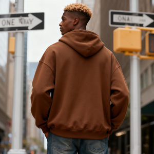 TKAN358 Fabricant Logo personnalisé Poids lourd Puls Taille Hiver Chaleur Coton épais French Terry 500GSM Zipper Hoodie Pour Homme - Product Image 3