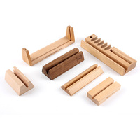 Support de calendrier en bois de hêtre poli de haute qualité 2025, socle pour trophée, support pour photos et cartes à collectionner, porte-menu