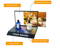 Support d'affichage de parfum en acrylique personnalisé YIJIAO, étagère à parfum LED pour vitrine de magasin de détail