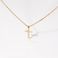 Klassieke eenvoudige damesketting 925 zilveren sieraden verguld kruis verstelbaar dagelijks gebruik Valentijnsdag verjaardag sieraden cadeau