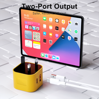 25W PD 3.0 Universelles Typ-C Dual-Port Netzteil mit 5V/3A 9V/2,7A Ausgängen, Mobiles Zubehör Großhandel für EU/US/UK Stecker