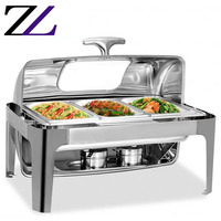 Ensemble de plats chauds rectangulaires de 9 L, service de buffet, matériel de traiteur pour mariage au Nigeria, équipement de buffet pour restaurant, traiteur, mariage, buffet