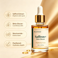 Produits de soin de la peau coréens en marque privée, sérum pour le visage au safran, niacinamide, panthénol, éclaircissant, hydratant, sérum hydratant en profondeur pour le visage
