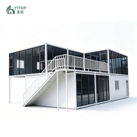 Maisons conteneurs à deux étages YITOP 10ft 20ft 30ft 40ft – Maisons conteneurs de luxe préfabriquées pour appartements, villas et hôtels
