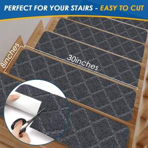 Bande de roulement d'<span class=keywords><strong>escalier</strong></span> auto-adhésive Protecteur de tapis Tapis d'<span class=keywords><strong>escalier</strong></span> <span class=keywords><strong>en</strong></span> polyester antidérapant Tapis d'<span class=keywords><strong>escalier</strong></span> <span class=keywords><strong>en</strong></span> PVC - Product Image 3