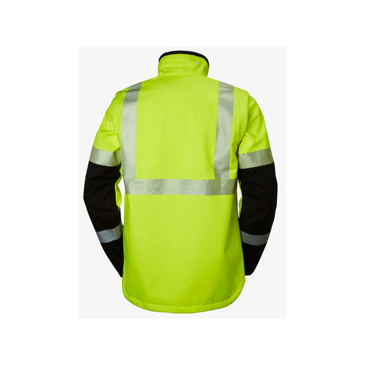 Reflective Security Trafic Fluorescent Hi Vis High Viz Visibility Workwear Safety Work Softshell Jacket