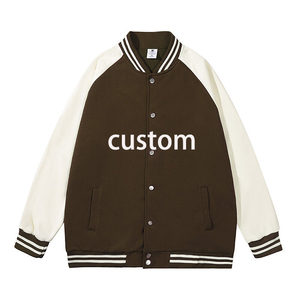 Custom 320g Baseball Jacket Splicing Trend Student All <b>Match</b> Jacket Coat Embroidery Custom Team Clothing Fashion Brand - Product Image 3