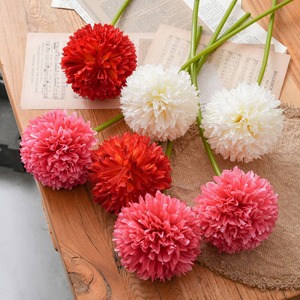 CallaFloral - Ramas Individuales de Hortensias Artificiales, Color Rojo Atardecer, Rojo Rosa, Blanco, Hechas a Mano, Decoración para Bodas - Product Image 1