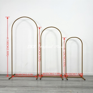 DKB Soporte de Metal Dorado para Arco de Boda y Globos, Kit de Fondo de Hierro - Duradero y Ecológico para Fiestas de Cumpleaños y Ceremonias de Graduación - Product Image 3