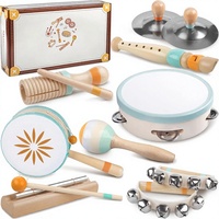 Montessori Wooden Percussion Instruments Set for Toddlers 1-3 Kids Preschool-Educational Music Learning Toys Unisex Birthday