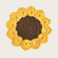 Sous-verres en crochet faits main en forme de tournesol, décorations de table isolantes et élégantes en forme de fleurs, vente en gros, en stock