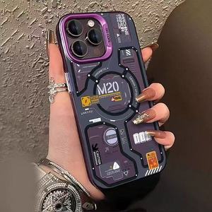 Funda para Teléfono Móvil con Diseño Mecánico, Estilo Europeo Americano, Compatible con <span class=keywords><strong>iPhone</strong></span> 17 <span class=keywords><strong>Pro</strong></span> <span class=keywords><strong>Max</strong></span>, 16, 15 y <span class=keywords><strong>14</strong></span> - Product Image 1