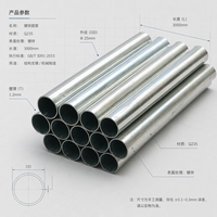 Tube métallique électrique (EMT) en acier galvanisé ignifuge conforme à la norme ANSI, 1/2" à 4", pour câblage intérieur/extérieur, marque chinoise MECH
