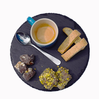 Planche à fromage en ardoise et bois de qualité supérieure, assiette ronde en ardoise et planche à fromage en bambou cnsf