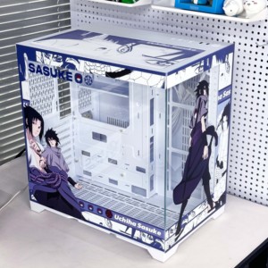 MicroATX/Desktop Gaming PC Towers Nuevo diseño Metal <span class=keywords><strong>Hokage</strong></span> Ninja Figura Vidrio templado Mid Tower Computer Case para PC Anime Stock - Product Image 3