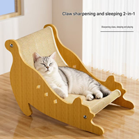 Mobilier pour chat d'angle triangulaire en carton, gain de place, avec griffoir, lit de repos double couche, jouet et boule, protection pour meubles