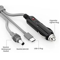 Cable adaptador de corriente Utech Starlink Mini para coche, USB tipo C a CC, blindado, de PVC, impermeable, para Starlink Mini