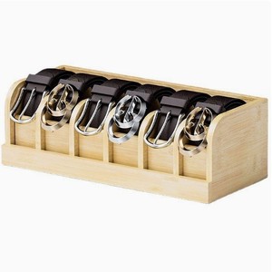 Bamboo Belt <b>Storage</b> Box Rectangle Drawer Organizer Durable Standing Type <b>Clothes</b> Organizer 1L Capacity - Product Image 5
