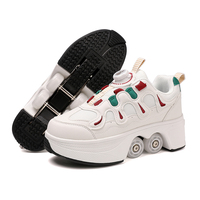 Chaussures à roulettes doubles 4 roues tendance, confortables et imperméables pour garçons et filles