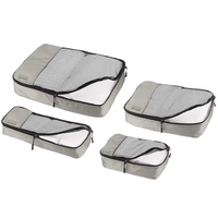 Organiseur de bagages personnalisé OEM ODM avec logo, cubes de rangement pour voyage, essentiels, ensemble de 4 cubes de compression pour voyage
