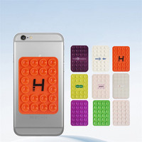 Support adhésif pour téléphone en silicone avec ventouse, logo personnalisable, poignée pour téléphone pour selfies et vidéos
