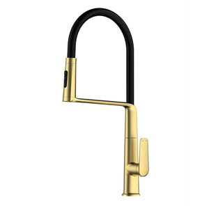 Rubinetto Miscelatore Monocomando per Lavello da <span class=keywords><strong>Cucina</strong></span> Montato sul Piano Oro Spazzolato <span class=keywords><strong>Flessibile</strong></span> - Product Image 1
