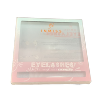 Paquet en plastique de masque facial carré dégradé avec fenêtre transparente