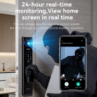 Gesichtserkennung Handabdruck Aluminiumlegierung Tür-Smartlock Tuya Gegensprechanlage Videoanruf Sichtbare Kamera NFC-Karten-Zugang Schlüsselloser Einstieg WLAN Zuhause