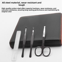 Juego de Herramientas de Manicura de Acero Inoxidable, Cortaúñas, Kit Completo para Uñas, Estuche Portátil, Cortadores de Alta Calidad