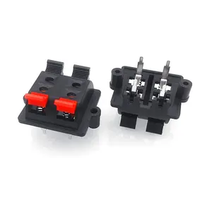 PTB-407 Externe pince de câblage 4 bits rouge et noir haut-parleurs audio prise poussoir type haut-parleur connecteur 4 broches bloc