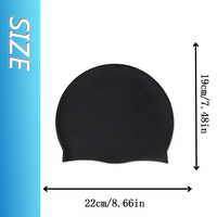 Bonnet de bain unisexe en silicone avec protection pour les oreilles, résistant au chlore, idéal pour les adultes aux cheveux longs