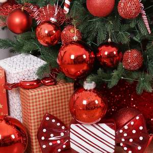 Bola de Navidad de plástico brillante de 4cm-20cm, Bola de Navidad de plástico brillante, bola de Navidad chapada brillante, adornos de árbol - Product Image 3