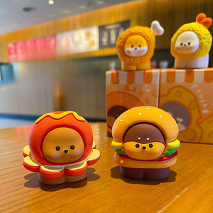 Kotak Resin Tema Makanan Lucu Bentuk Anak Anjing, Dekorasi Meja, Koleksi Mainan, Hadiah untuk Penggemar Hewan, Pajangan Meja Remaja - Product Image 5