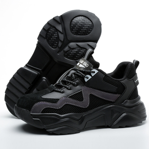 <span class=keywords><strong>Chaussures</strong></span> <span class=keywords><strong>de</strong></span> <span class=keywords><strong>sécurité</strong></span> pour hommes en cuir microfibre antidérapantes à bout en acier pour la vente en gros - Product Image 4