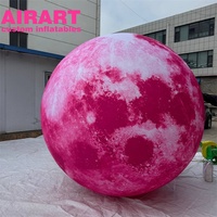 Ballons gonflables en forme de lune rose, planète gonflable sur mesure pour la décoration d'événements du Jour de la Terre