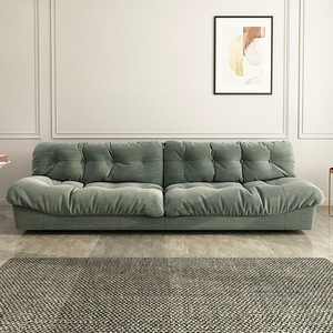 Cloud <b>Sofa</b> Italian Minimalist Frosted Tech Fabric Down Filled Fabric <b>Sofa</b> For <b>Small</b> Apartment Living Room - Product Image 2