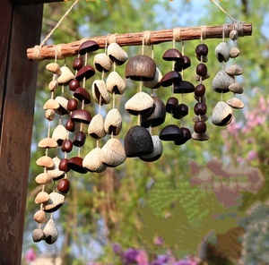 Campana de Viento Artesanal de Conchas Naturales, Campana de Yoga para Sanación Sonora, Alivio del Estrés, Adorno Colgante, Decoración para Jardín y Hogar, Regalo - Product Image 2