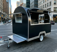 Gebogen glasvezel mobiele foodtrailer met enkele as, op maat gemaakte ijscoupes- en fruitsapbar, straatvoedselverkoopwagen