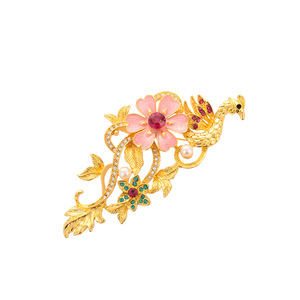 Broche de Animales Pequeños, Estilo Europeo y Americano, con Incrustaciones de Diamantes, Flores Frescas y Aves, Elegante y Moderno - Product Image 5