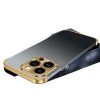 Die Neuesten 2025 Guangzhou Großhandel Aluminium-Handyhüllen Rahmenlose Eckenschutz-Handyhüllen für iPhone 12 13 14 15 16 Pro Max