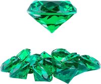 Diamants en acrylique verts de 40 mm pour remplir les vases, pour fêtes, événements, mariages, arts et artisanat, décorations d'anniversaire